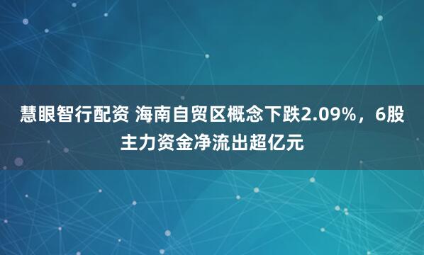 慧眼智行配资 海南自贸区概念下跌2.09%，6股主力资金净流出超亿元