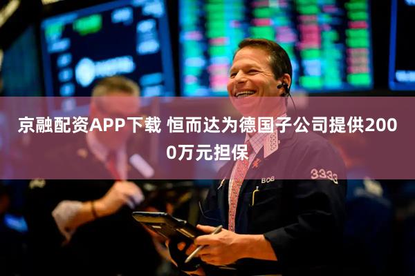 京融配资APP下载 恒而达为德国子公司提供2000万元担保